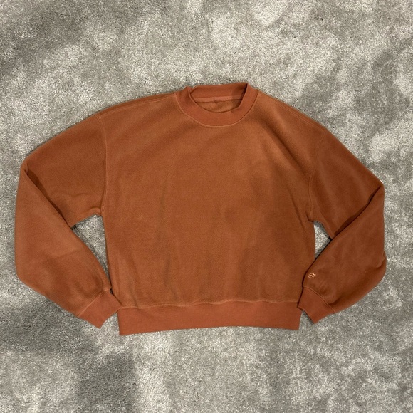 Fabletics Rayne Polar Fleece Crewneck Pullover Cozy Soft Sweatshirt Size Small - Picture 3 of 5